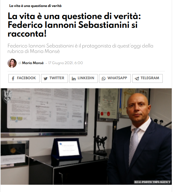 La vita è una questione di verità - Federico Iannoni Sebastianini si racconta